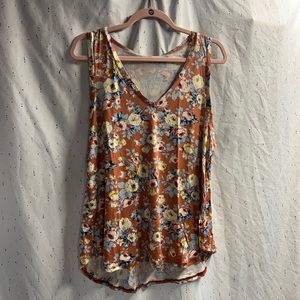 Floral VNeck Tank